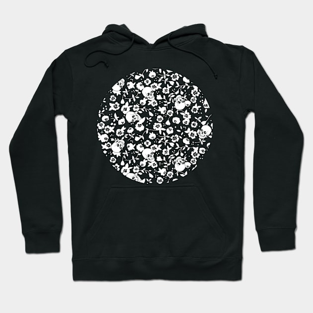 Skull Flowers Hoodie by Sirenarts